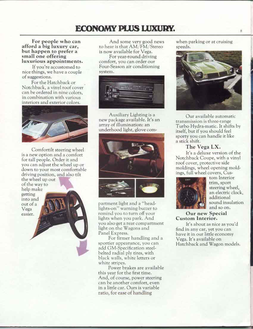 1975 Chevrolet Vega Brochure Page 9